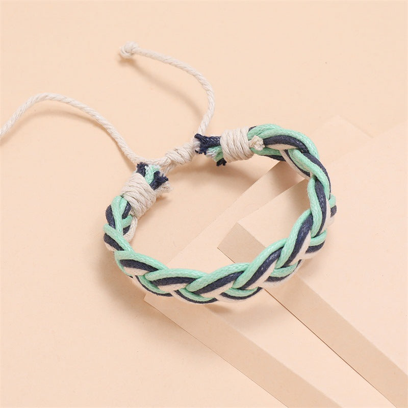 Cotton And Linen Color Woven Bracelet