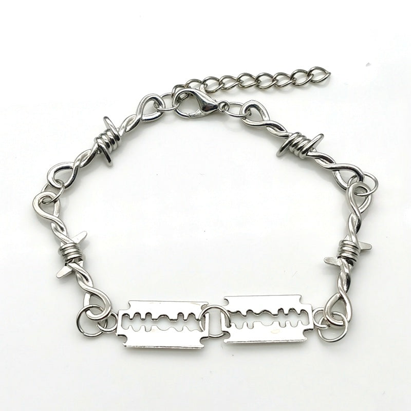 Small Barbed Chain Bracelet Blade Bracelet