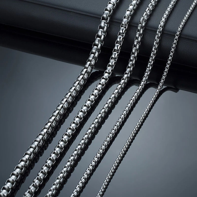 Square Pearl Stainless Steel Interlocking Chain