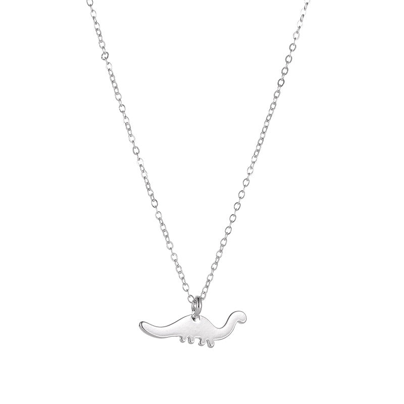 Italian Rose Gold Dinosaur Necklace Fashion Personality Style Alloy Plating