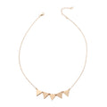 New Fashion Simple Geometric Mosaic Triangle Pendant Short Clavicle Chain Necklace Women