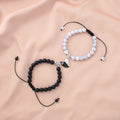 White Turquoise Couple Magnet Couple Bead Bracelet