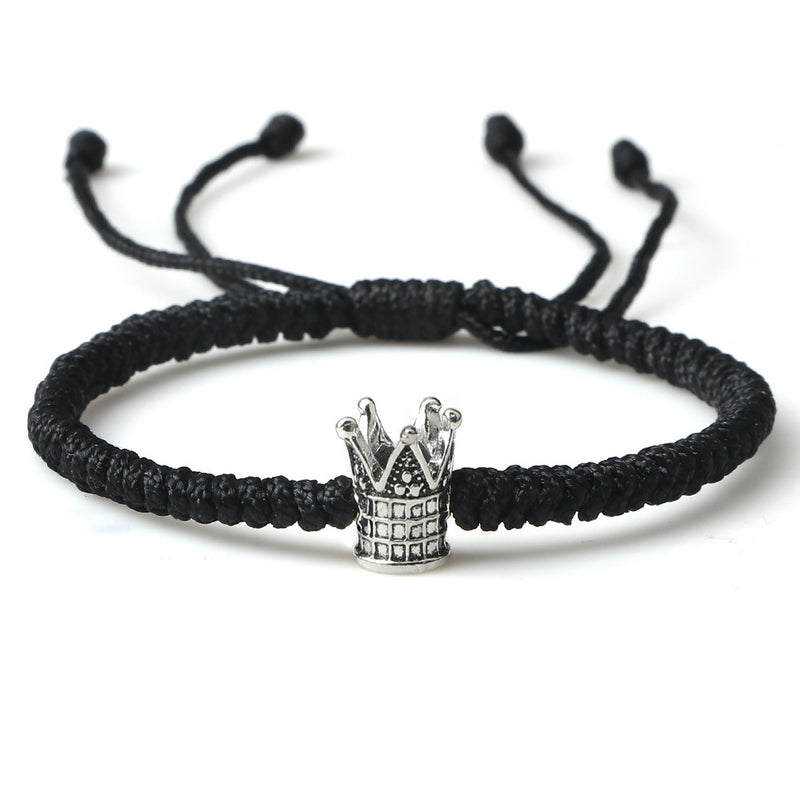 Braided Alloy Crown Diamond Knot Hand Rope