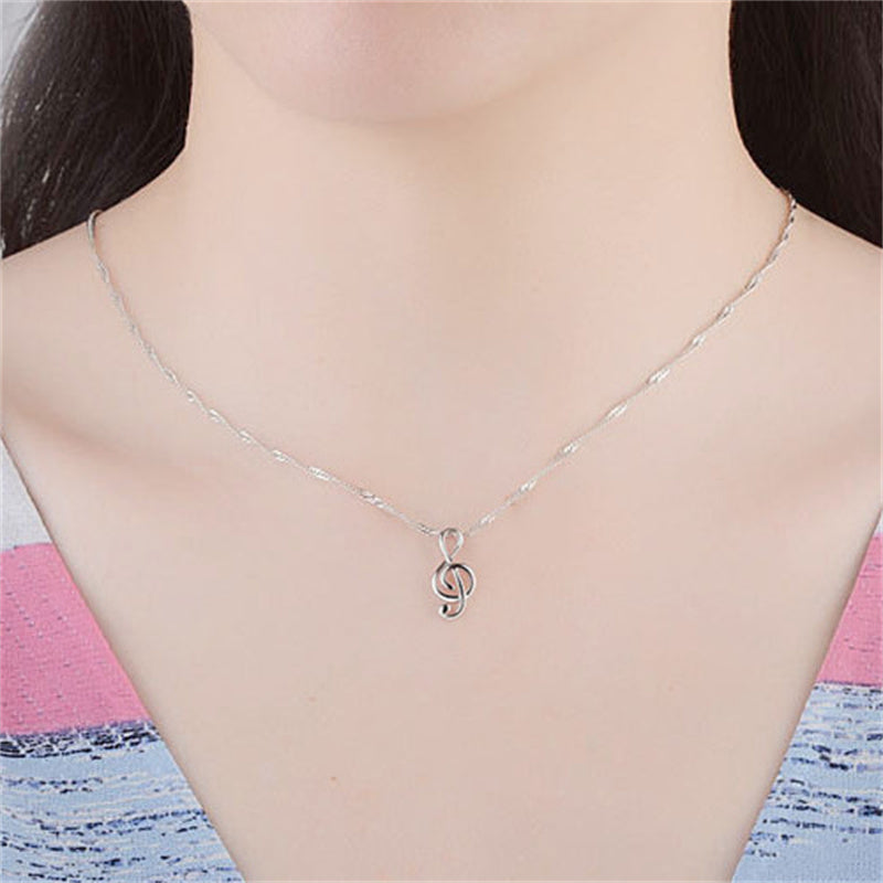 Creative Classic Note Letter Alloy Clavicle Chain