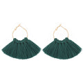 Bohemian Fan-Shaped Tassel Earrings