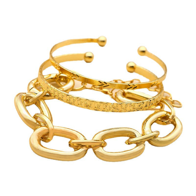 Arrow Bump Surface  Bracelet Thick Chain Bracelet