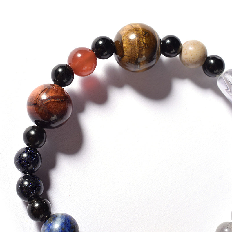 Universe, Milky Way Solar System Eight Planets Beaded Bracelet