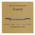 Morse Code Bracelet Braided Adjustable