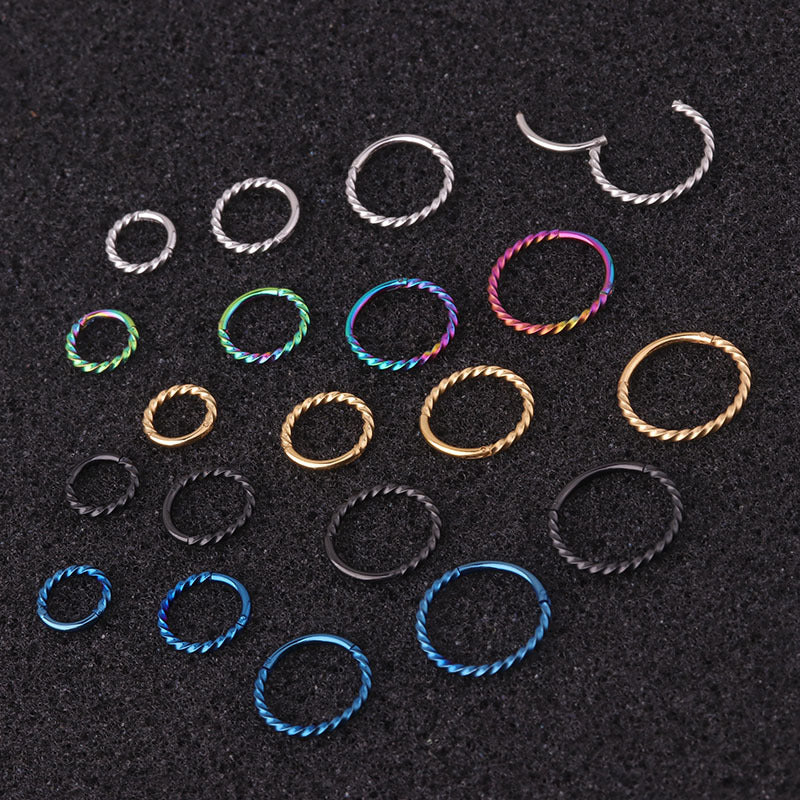 Hinged Segment Clicker Ring Nose Septum Piercing