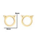 New Style Earrings Stainless Steel Plating Simple Cat Dolphin