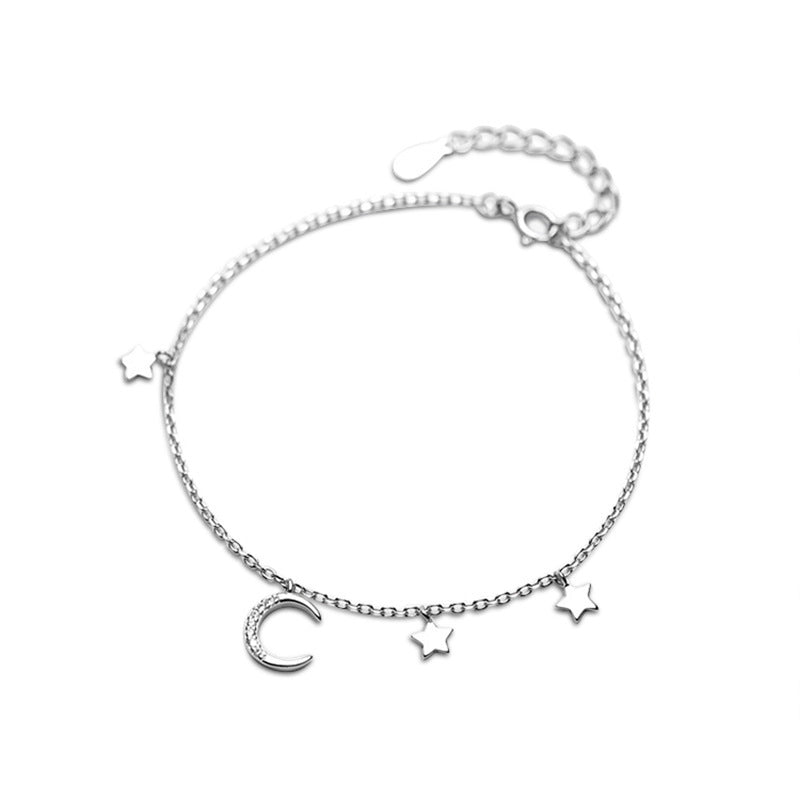 Diamond Star & Moon Temperament Bracelet