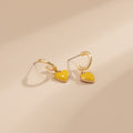 Pastoral Style Alloy Drop Oil Love Earrings Jewelry