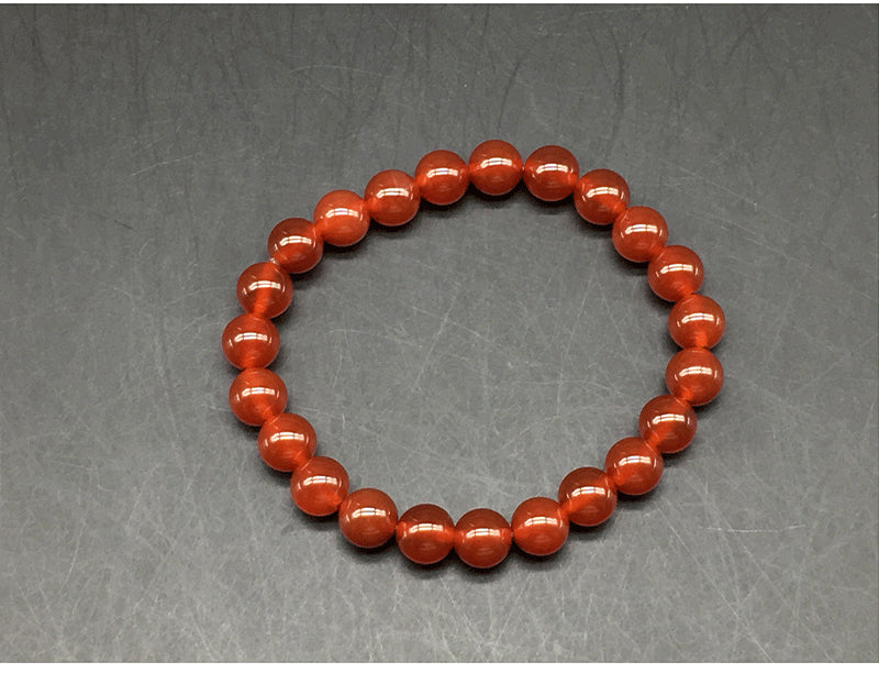 Natural Stone Round Beads Red Agate Bracelet