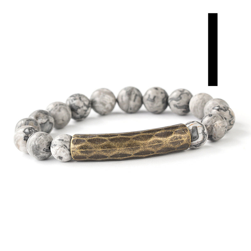 Natural Vintage Stone Beaded Bracelet