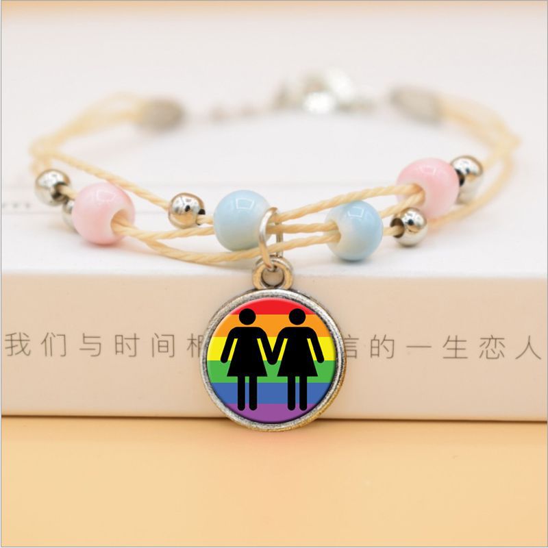 Rainbow Gay Bracelet Ceramic Handicraftt