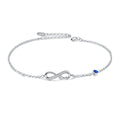 Infinity Anklet Bracelet for Women 925 Sterling Silver Charm Adjustable Anklet