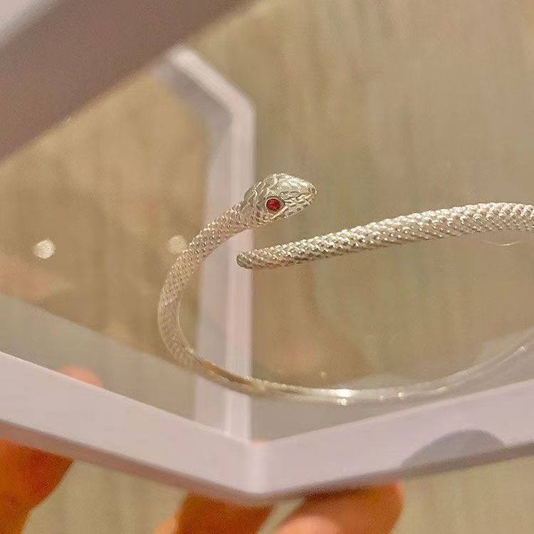Women's Silver Mouth Snake Bracelet