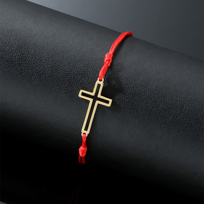 Hollow Cross Bracelet Adjustable For Men And Women