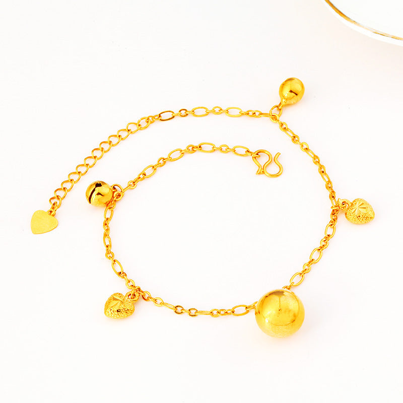 Four Leaf Clover Vietnam Sand Gold Anklet