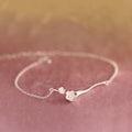 Sterling Silver Peach Blossom Branch Women's Bracelet