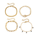Simple OT Buckle Snake Bone Chain Set Bracelet Women