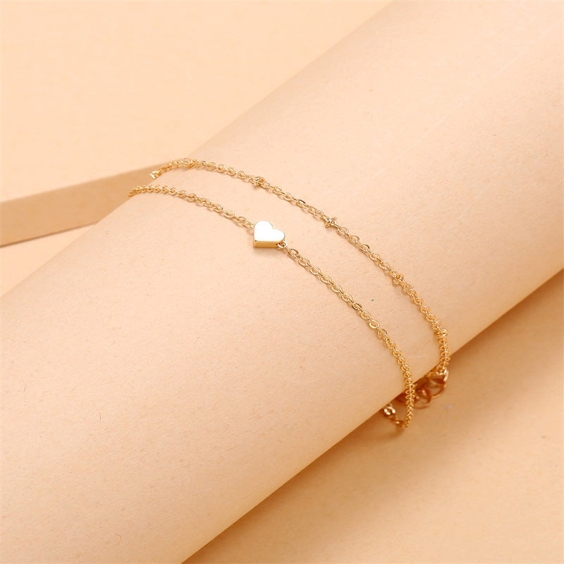 Alloy Simple Mori Temperament Hollow Anklet Necklace