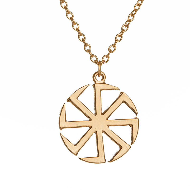 European And American Amulet Sun Pendant Necklace